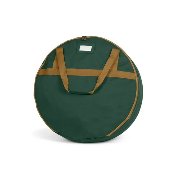 Covermates Keepsakes Christmas Wreath Storage Bag - Heavy Duty Polyester - Interior Pouch - Dual Zipper Pulls - Holiday Storage, Green