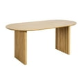 thumbnail image 5 of MAYEERTY 26x13 Modern Oval Extendable Dining Table with metal leg,Brown, 5 of 9