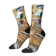 thumbnail image 1 of Fotbe Mallard Ducks Calcetas Largas con Estampado para Hombre y Mujer – Calcetas de Compresión Transpirables y Elásticas, Viajar y Uso Diario Talla 5-11, 1 of 6