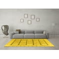 thumbnail image 3 of Ahgly Company Machine Washable Indoor Rectangle Abstract Yellow Modern Area Rugs, 3' x 5', 3 of 4