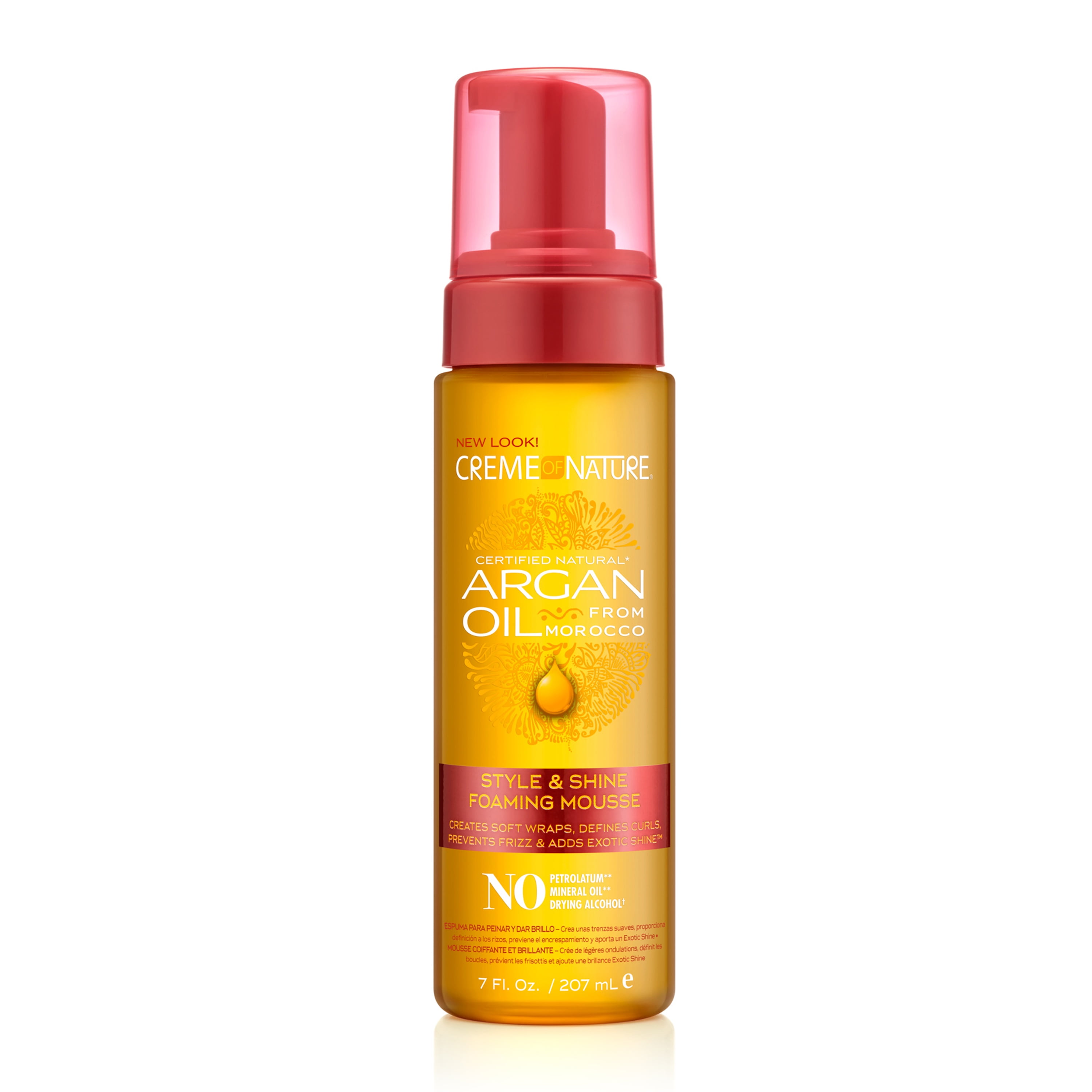 Creme of Nature Argan Oil From Morocco Nourishing Shine Enhancing Pump Hair Styling Mousse, 7 fl
