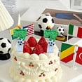 thumbnail image 6 of Green Glitter Number 0-9 Soccer Candles, Cake Decor Accessories for Soccer themed birthday parties, Game Day Celebrations And Sports Party Layout, 7, 6 of 7