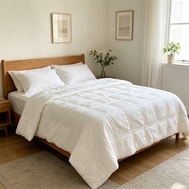 YiJuHui Stylish Voile Washed Summer Quilt | Cloud Soft Gauze Bedding | Lightweight Breathable Cooling Cover | All Season Comforter for Bedroom & Guest Room