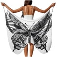 thumbnail image 2 of NSLGXD Cache-Maillot Papillon pour Femmes Bretelles Spaghetti Robe Portefeuille de Plage Été Protection Solaire Sans Manches Tenue de Plage Cache-Maillots Blanc Cache-Maillots, Taille P-5TG, 2 of 10