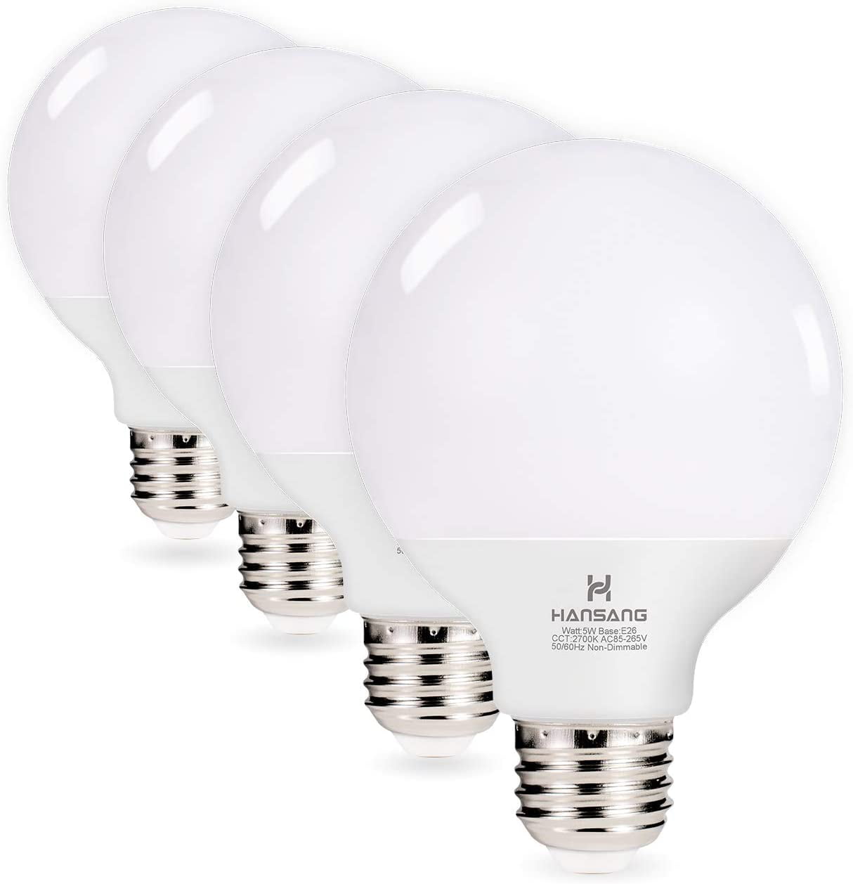 G25 Led Vanity Light Bulb Hansang 5w, Led Bathroom Light Bulbs
