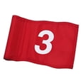 thumbnail image 2 of Langgg Drapeaux Rouges pour Intérieur et Extérieur Drapeau de Numéro Léger Options de Rangement Faciles pour Entraînement de Golf Drapeau de Golf Rouge No.3, 2 of 6