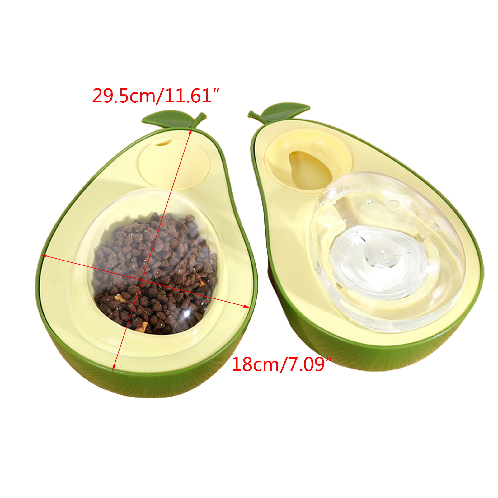 Non-slip Base Pet Dog Bowls Avocado Shape Slow Feeding Feeding Water Bowl for Feeding Puppies Indoor Dish