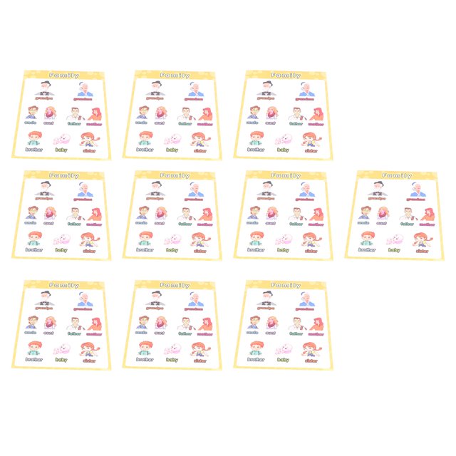 Póster educativo preescolar Amonsee laminados No tóxicos 10 piezas de lectura fácil
