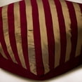thumbnail image 6 of Euro Pillow Sham, Decorative Red Euro Pillowcases 26x26 inch (65x65 cm), Silk European Pillow Covers, Striped, Pintucks, Textured, Modern Euro Pillow Shams - Unfolding Red Copper, 6 of 10