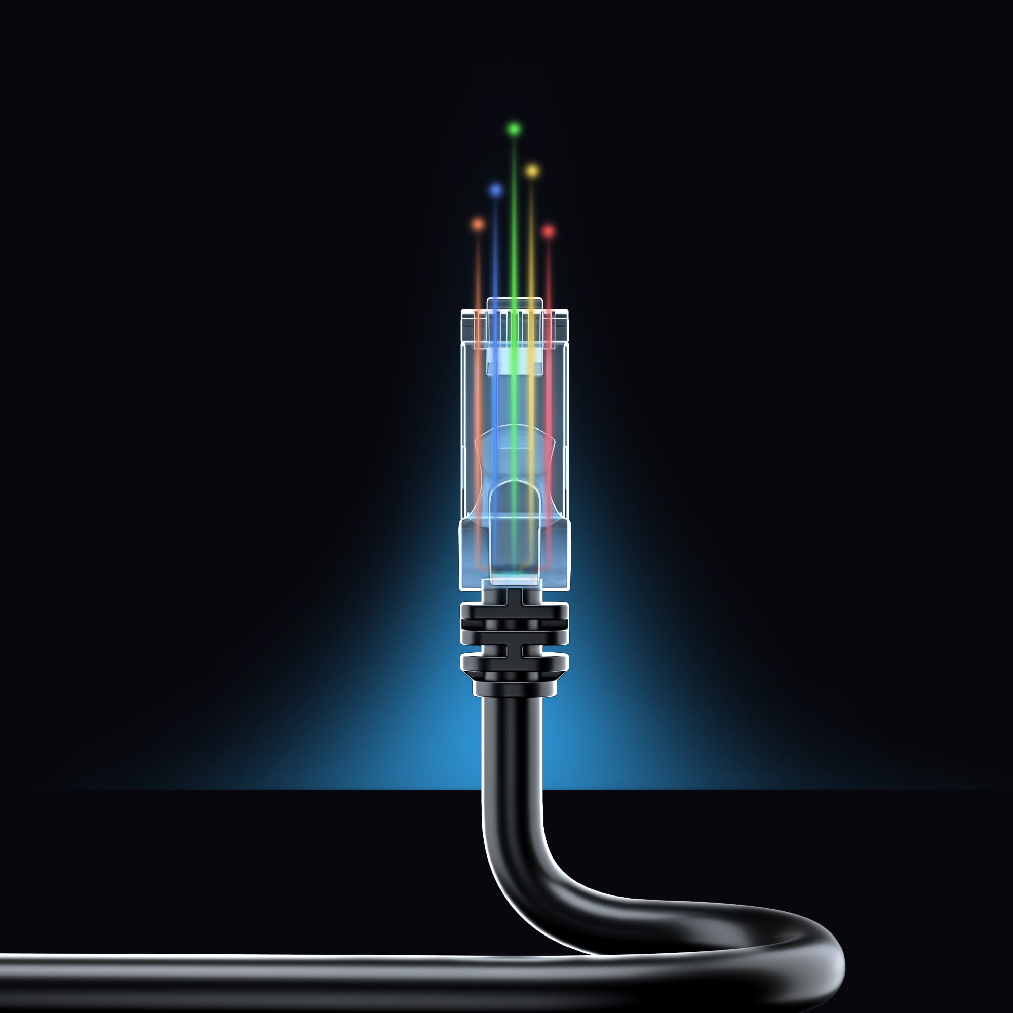 Maximm Cat 6 Ethernet Cable 2 ft (20-Pack) - High-Speed LAN Cable, Internet Cable, Patch Cable, and Network Cable - UTP, 10Gbps, 550MHz Ethernet Cord - Black