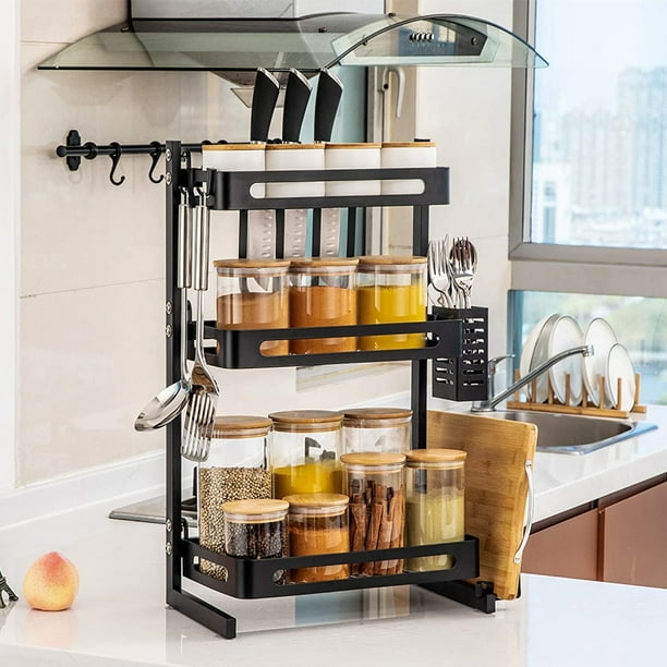 2/3-Tier Spice Rack Organizer Bathroom Countertop Organizer, Stainless