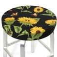 thumbnail image 3 of Disketp Bees and Sunflowers Funda Redonda para Taburete, Funda de Cojín para Silla de Bar Suave y Elástica-14 inch, 3 of 7