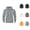 Grey, variant on Men's Pullover Solid Color Casual Sports Loose Trend Long Sleeve Hooded Sweatshirt Man Men Cotton Hooded Sweatshirt