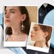 thumbnail image 5 of 100 piezas de componentes de plástico para aretes, 5 estilos, transparentes, tipo U, con clip, convertidor de aretes., 5 of 7