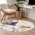 thumbnail image 4 of Spring Summer Wildflowers Round Area Rug 3.3Ft Washable Circle Rugs for Dining Room Table, Farmhouse Retro Floral Botanical Non-Slip Carpet Floor Mats Indoor Outdoor Carpet Runner Home Decor, 4 of 8