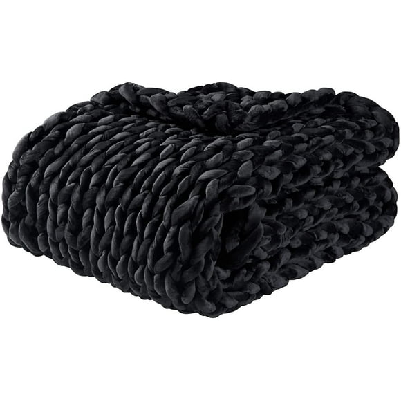 Cooling Knitted Weighted Blanket, Hand Made Chunky Knit Weighted Throw Blanket