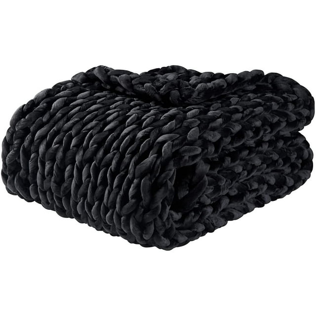 JFBUJC Couverture Pondérée Tricotée Rafraîchissante, Couverture Jetée Pondérée en Tricot Épais Faite à la Main