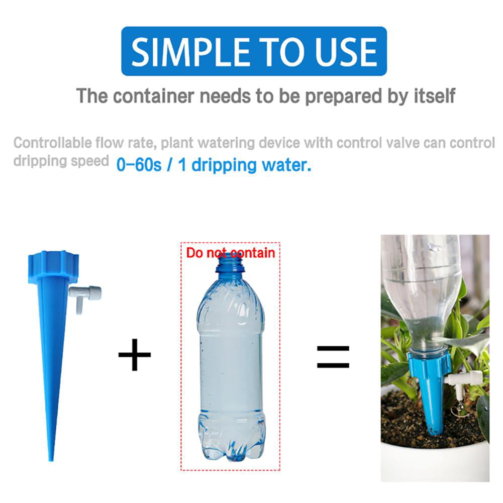 Garden 12PCs Plant Water Dispenser Automatic Nail System Adjustable 