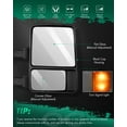 thumbnail image 4 of SCITOO Tow Mirrors fit for 1999-2016 for Ford for F250 for F350 for F450 for F550 Super Duty Pickup Manual LED Smoke Signals Lamps View Mirror Pair, 4 of 5