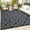 Black Grey, variant on Outdoor Rug Waterproof for Patio Decor, Foldable Reversible Plastic Straw Area Rugs Mat for Camper, Outside Carpet for Rv, Deck, Porch, Picnic, Beach, Balcony