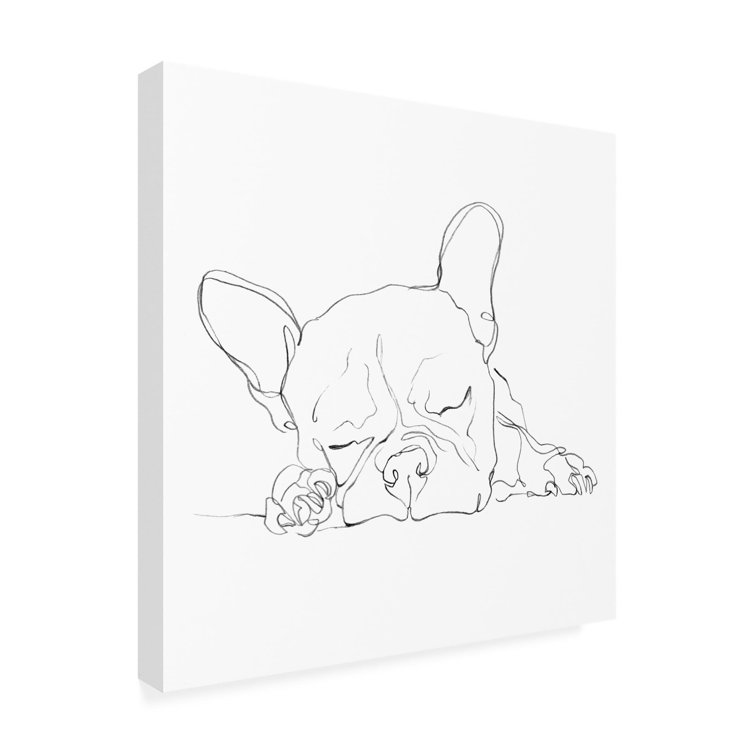 Ethan Harper 'French Bulldog Contour I' Canvas Art