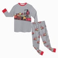 thumbnail image 6 of CAUYDY 2T 3T 4T 5T Baby Boy Clothes Cute Toddler Pajamas Fall Winter Long Sleeve Shirt Elastic Pants 2PCS Set Child Sleepers Little Kids Outfits for Boys Sizes 3-4 Years,Grey, 6 of 7