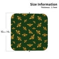 thumbnail image 2 of Pofeuu Hohey Bee Print Coasters for Drinks, 4Pack PU Leather Coasters, Bar Drink Coasters for Tabletop Protection, Furniture from Damage-Square, 2 of 6