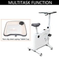 thumbnail image 2 of 8-Level Magnetic Resistance Exercise Bike Desk, Office Desk Workstation W/ Adjustable Desk & Leather Seat, Exercise Bikes With Desk W/ Build-In LCD Monitor, Home Exerwork Bike Max 285 Lbs, White, 2 of 7