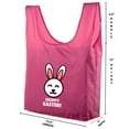 thumbnail image 2 of Easter Basket Bags, Bulk Reusable Grocery Bags, Easter Egg Hunt Tote Bags - Hoppy Easter, 2 of 2