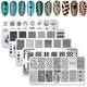 thumbnail image 1 of WOKOTO-Juego de estampado de placas de uñas, 5 uds., con estrellas geométricas clásicas, placa de imagen de uñas, Kit de estampado de Arte de uñas para mujeres y niñas, 1 of 5