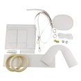 thumbnail image 2 of 1 juego de bolsos de hombro para hacer bricolaje, material para hacer bolsos de cubo con lazo, bolso de mano de PU, piezas para hacer manualidades, , Blanco Salvador Fabricación de bolsos de bricolaje, 2 of 8