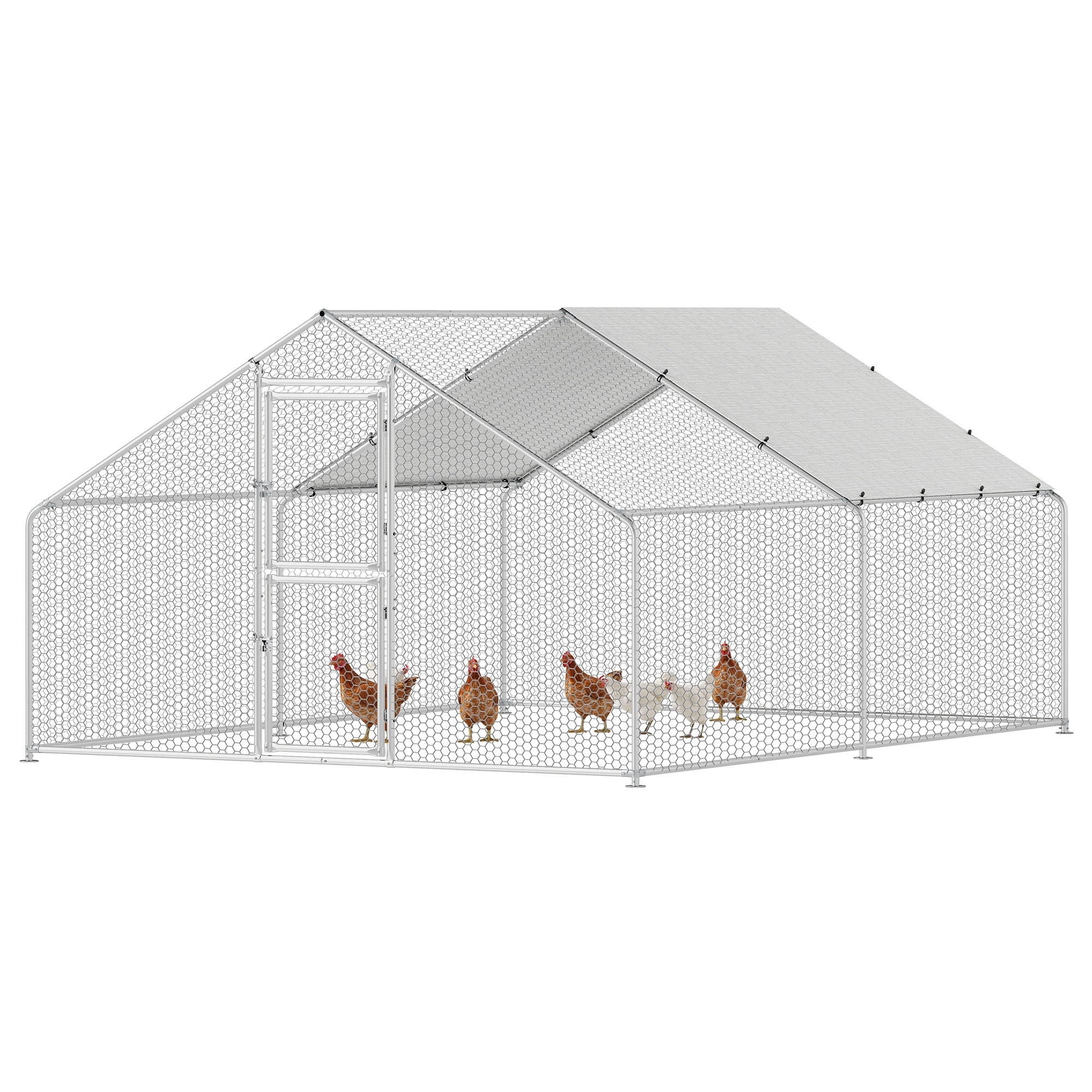 Uforic 13.1 x 9.8 x 6.4 ft ( 157.48" x 118" x 76.8" ) Outdoor Dog Kennel Outside Large Heavy Duty Shade Dog Pen Playpen Pet Dog Enclosure Crate Dog Run House with Anti-UV Cover