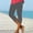 Gray, variant on Summer Solid Slim High Waist Capri Leggings, Elastic Stretch Waist Soft Breathable Women Daily Workout Pants Wine M