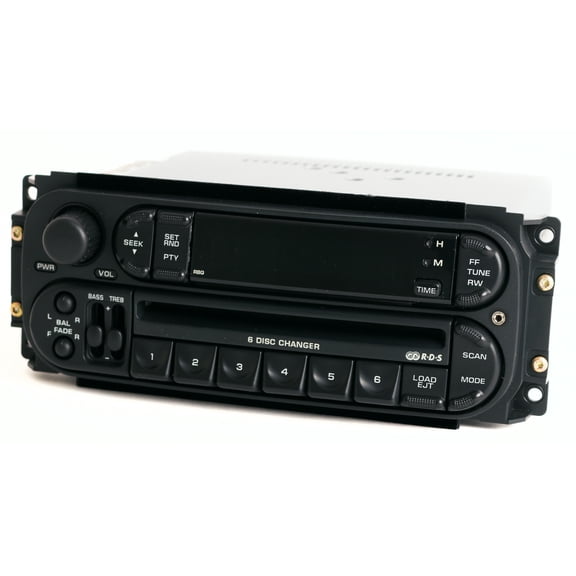 Restored Chrysler Dodge 02-07 Radio AMFM 6 Disc CD Aux In RBQ P56038622AJ Slider Version (Refurbished)
