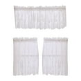 thumbnail image 4 of Shisuyan Rideau Court en Dentelle Demi-Rideau Rideau de Fenêtre Transmission de Lumière pour Maison Cuisine Balcon 137x61cm Blanc, 4 of 9