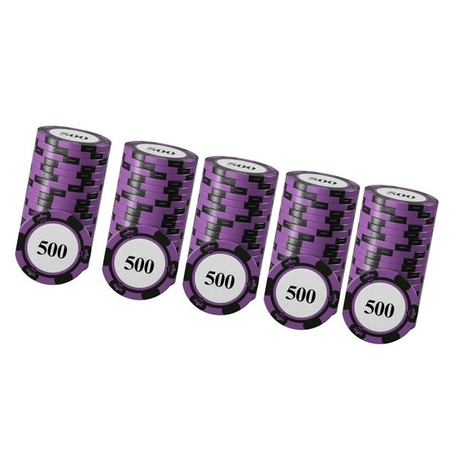 Ensemble de 20 Pcs de Jetons de Poker Portables avec Impression Transparente et Finition Arrondie pour Jeu de Table