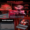 thumbnail image 3 of 15.6''Laptop Core i7-9750H (6C/12T) 16GB DDR4 RAM 512GB NVMe SSD Gaming Laptop, UHD Graphics 630 Win11 Pro PC,1920 * 1080 FHD IPS Display,BT4.2,WiFi 5,Type_C,6000Mah Battery, 3 of 7