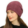 thumbnail image 5 of SikaFu Fashion New Mother Hat, Warm Cold Hat, Female Winter Riding Earrings Bag Head Hat, Simple Knitted Confinement Cap, 5 of 5