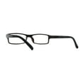 thumbnail image 4 of Classic Narrow Rectangular Spring Hinge Horned Powered Reading Glasses Brown +2.0, 4 of 4