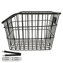 Homoyoyo Foldable Rear Bike Basket High Carbon to School Travel Storage Basket 1 Set