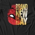 thumbnail image 3 of Marvel Spider-Man Brand New Day Men's Spidey Upside Down Logo T-Shirt (Black, S-XXXL), 3 of 4