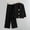 Black, variant on Women Warm Knitted Two Piece Outfit Autumn Winter Soft Cardigan Coat Loose Wide Leg Pants Ladies Cozy Home Leisure Matching Suit Black Free Size