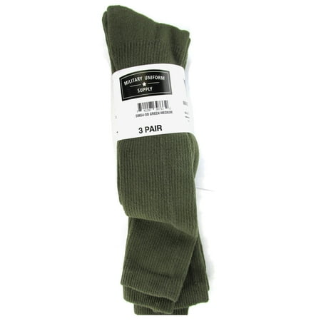 Men's Anti-Microbial Military Boot Socks Olive Drab - 3 Pair -
