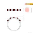 thumbnail image 5 of Angara Natural 0.45 Ct. Ruby with Diamond Non Eternity Ring in 14K White Gold for Women (Ring Size: 6), 5 of 10