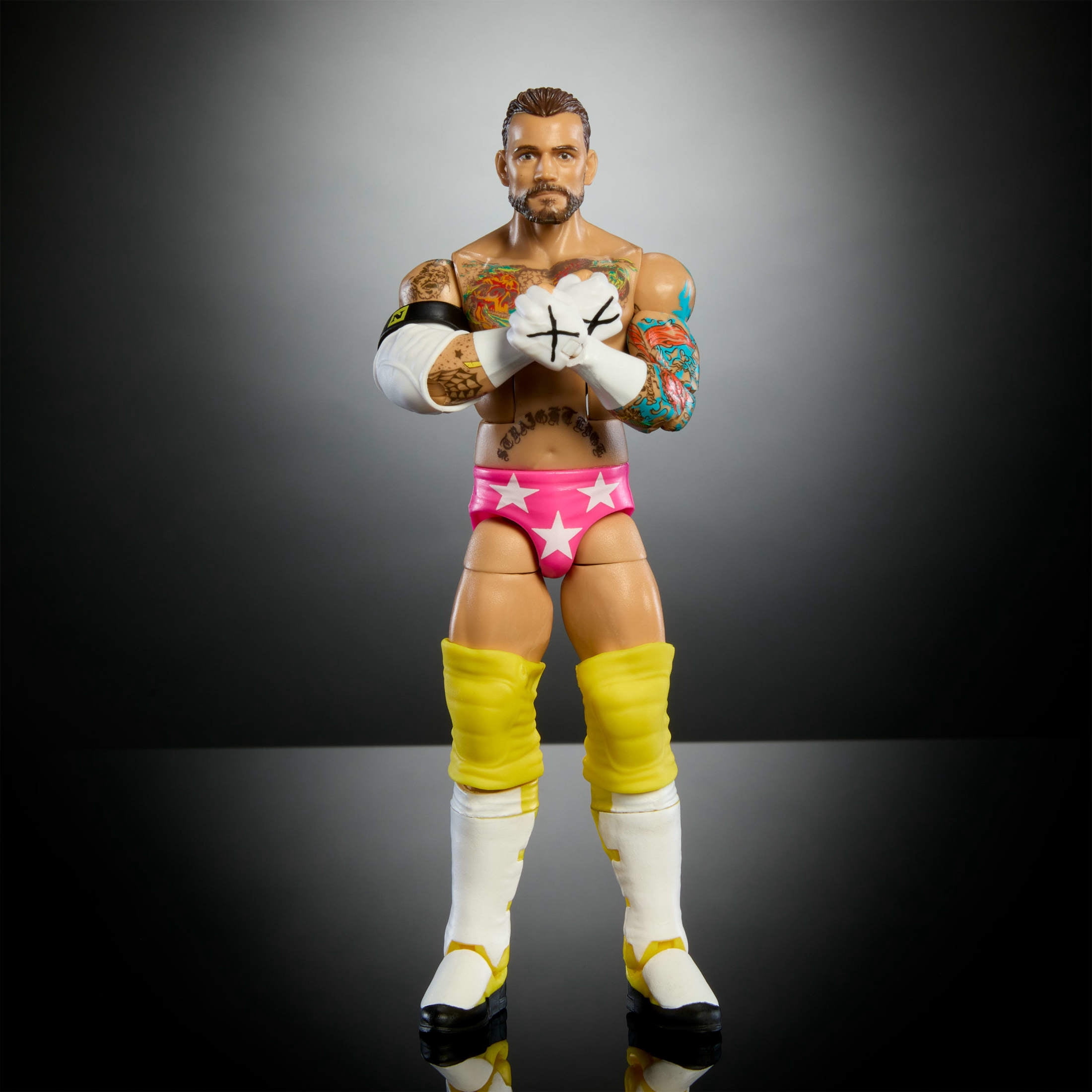 WWE Elite CM Punk Action Figure, Series #113 6-inch Collectible with Articulation & Accessories