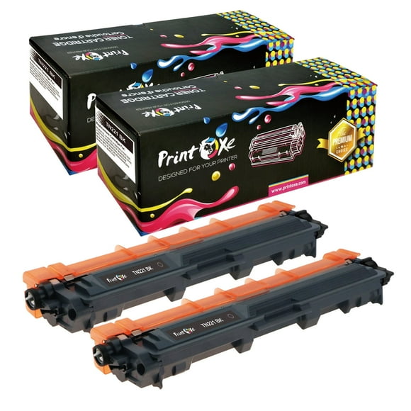 TN221 / TN225 Compatible 2 Black Toner Cartridges for Brother HL 3140CW 3150CDN 3150CDW 3170CDW 3180CDW / DCP 9020 9020CDW 9020CDW / MFC 9130CW 9140CDN 9140CDW 9330CDW 9340CDW