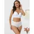 thumbnail image 4 of Unique Bargains Women's High Waisted Underwear Breathable Hipster Briefs White S, 4 of 6