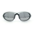thumbnail image 5 of Y2K Oval Wrap Around Plastic Fancy Metal Arm Sunglasses Slate - Silver Mirror, 5 of 8
