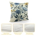 thumbnail image 4 of JRXY Flowers Outdoor Pillow Covers, Teal Grey Mustard Yellow Floral Decorative Throw Pillows Cover,Spring Summer Navy blue Leaf Square Pillowcase Decor Gifts for Home Patio Couch Sofa White, 4 of 5