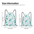 thumbnail image 2 of Xecao Utensiles Pattern Sports Drawstring Backpack - String Swim Gym Bag with Wet Proof Pocket for Women&Men-Small, 2 of 6